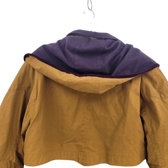 Vintage 80's The Limited Mens Coat Color Block Streetwear Grunge Mustard M - Picture 12 of 17